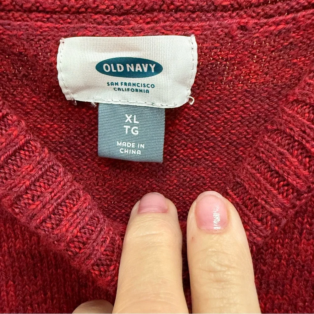 Old Navy Red Lightweight Sweater Like New Size XL - Picture 5 of 5